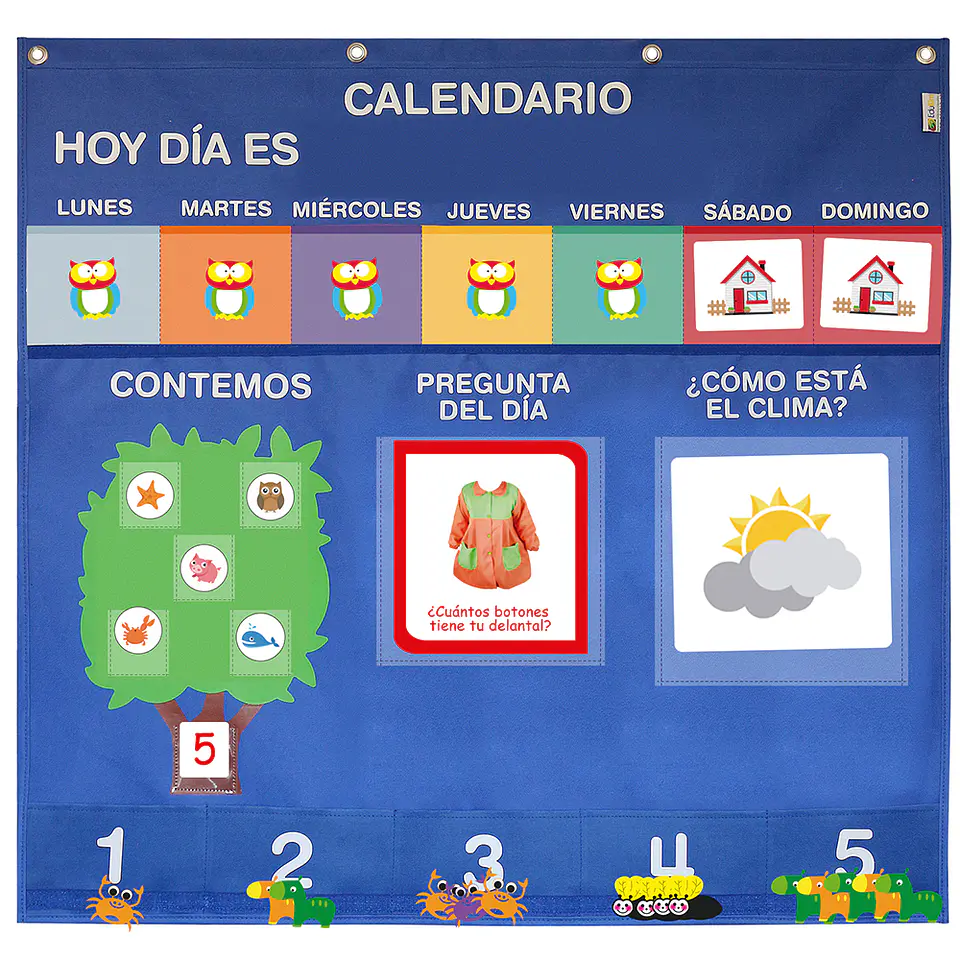 Panel de aprendizaje Calendario Matemático nivel medio menor 1