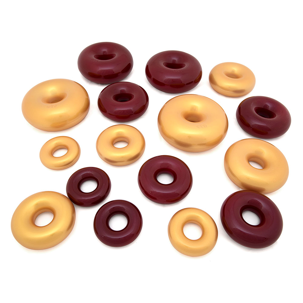 Construcción donuts de colores metálicos 16 Pzas