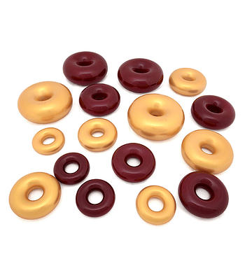 Construcción donuts de colores metálicos 16 Pzas