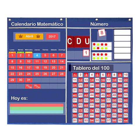Panel de aprendizaje Calendario Matemático primero básico 