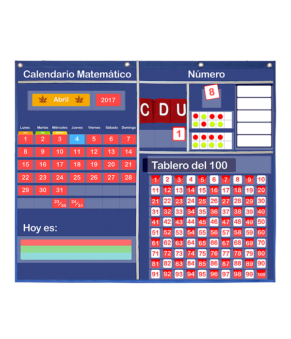 Panel de aprendizaje Calendario Matemático primero básico 