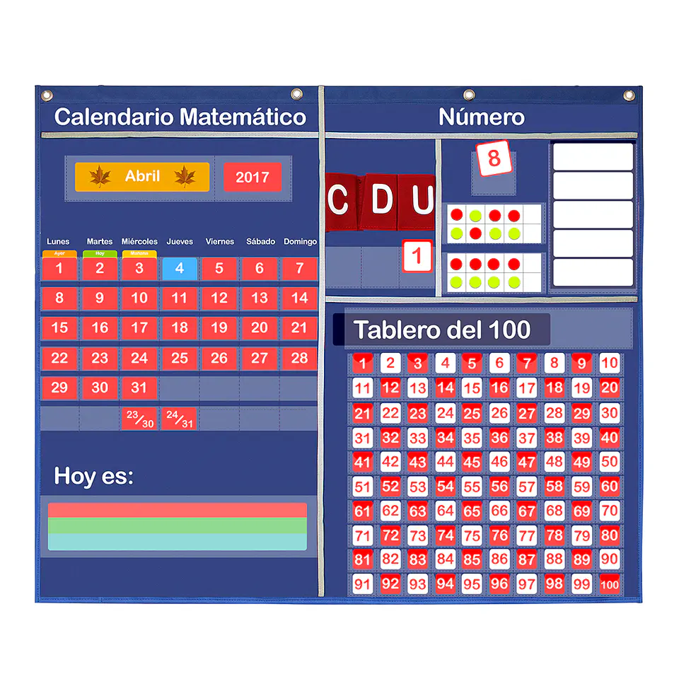 Panel de aprendizaje Calendario Matemático primero básico  1