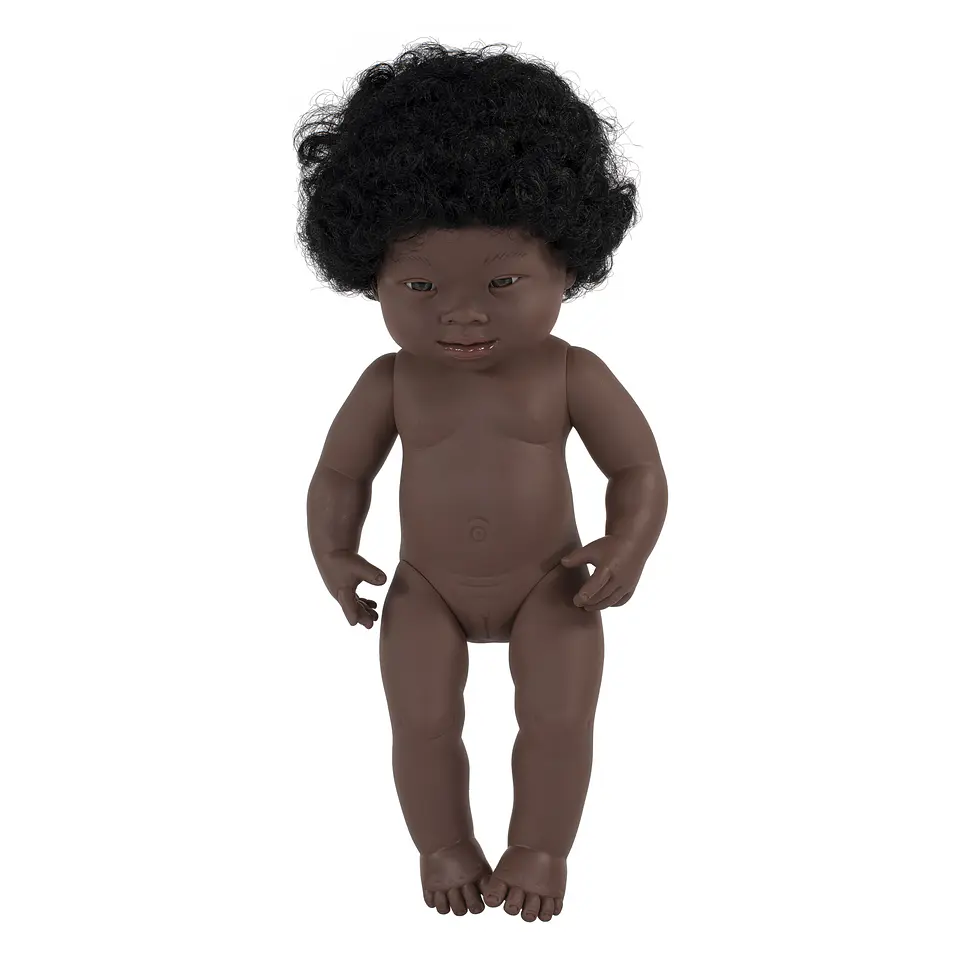 Muñeca Kamal Síndrome Down 38 cm sin ropa 3