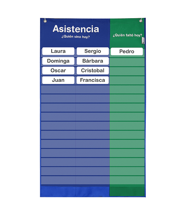Pocket Chart Organizador de asistencia
