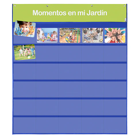 Panel de aprendizaje Tablero momentos en mi jardín