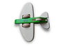 Avión de madera verde 10 cm - Miniatura 3