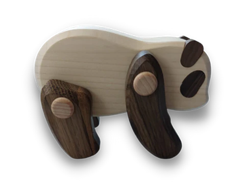 Panda de madera articulado