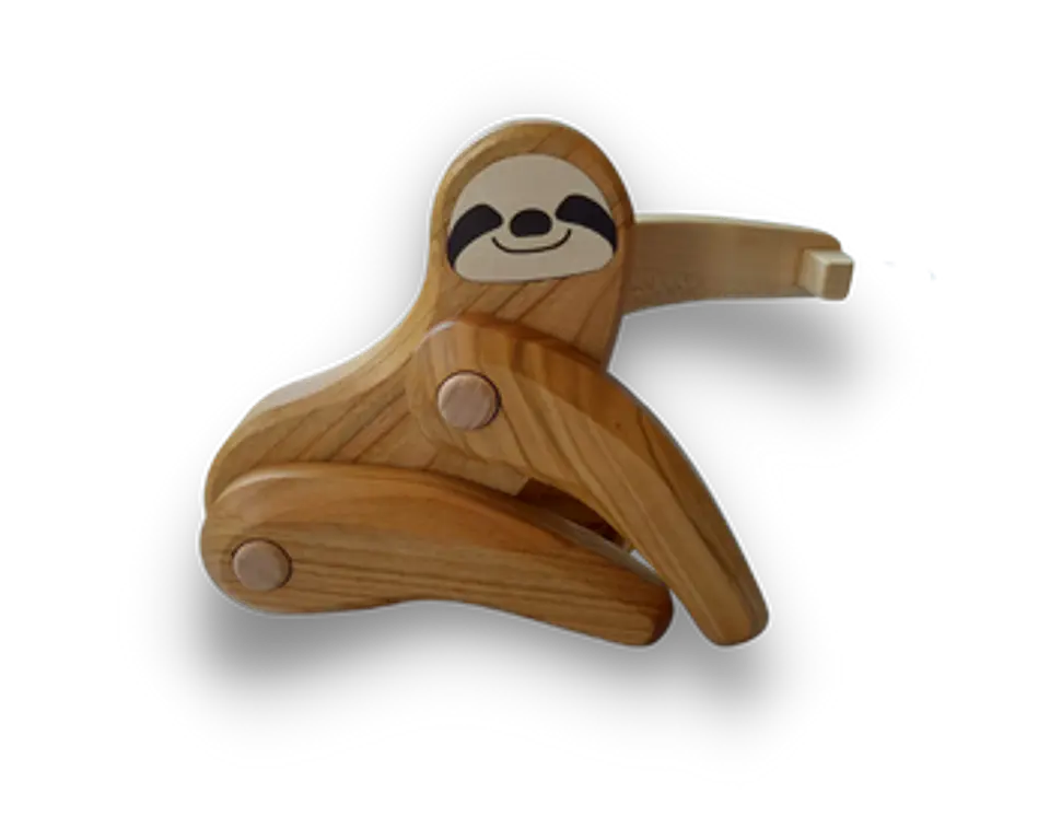 Oso Perezoso de madera articulado 3