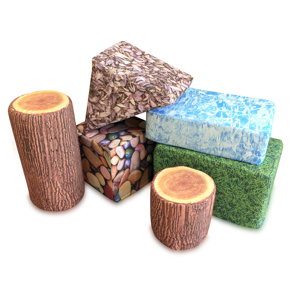 Bloques de Espuma Texturas de la Naturaleza 6 Uds.