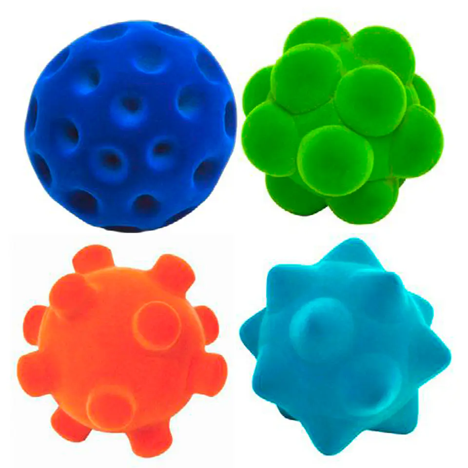 Set de 4 pelotas sensoriales 1