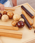 Cilindros y bolas de madera para bebés 21 Pzas.