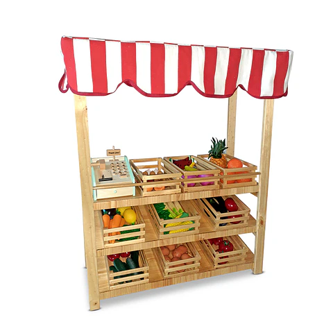 Mini tienda verdulería de madera