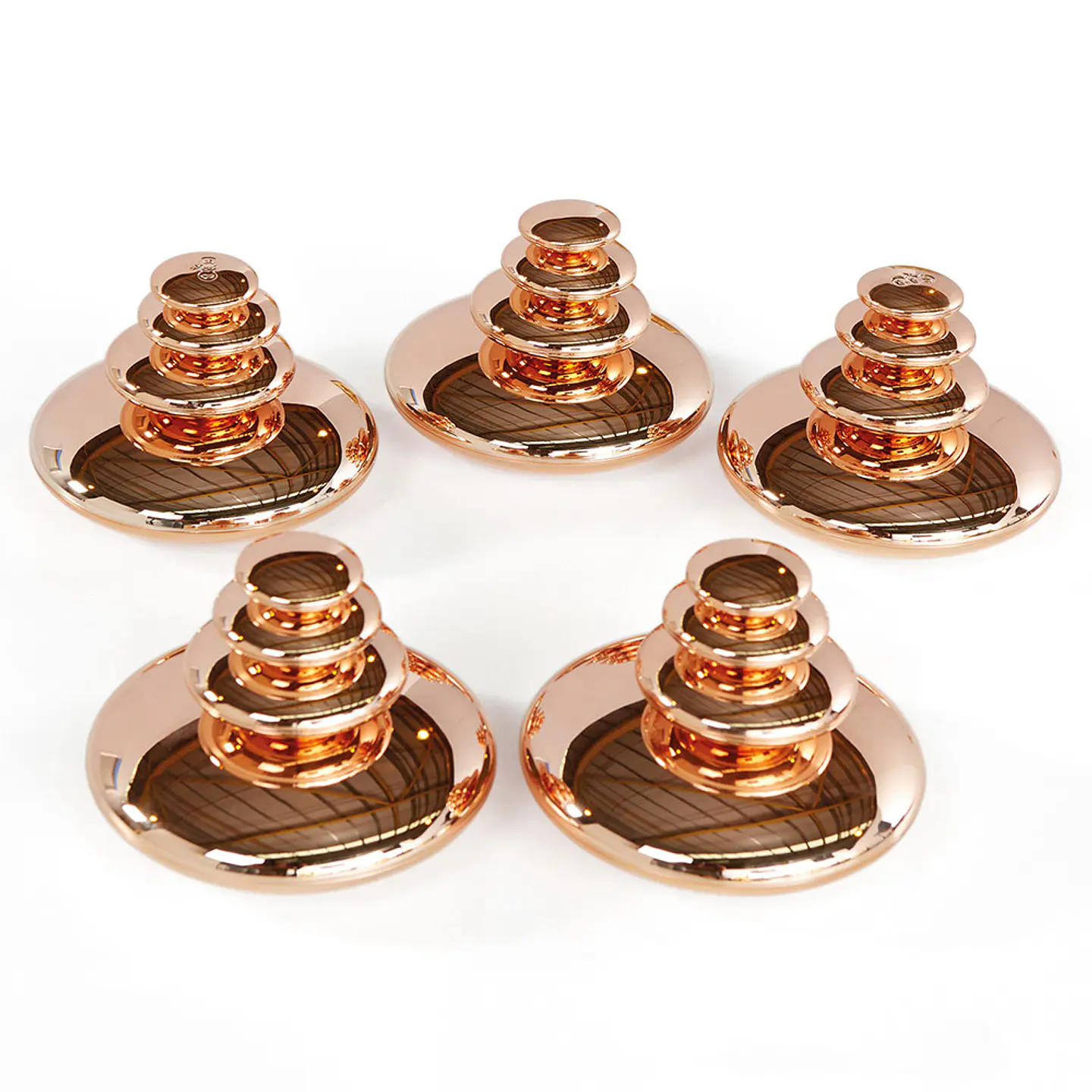 Construcción piedras espejo color bronce 20 Pzas. 3