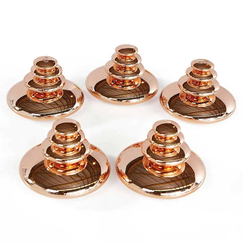 Construcción piedras espejo color bronce 20 Pzas. 3