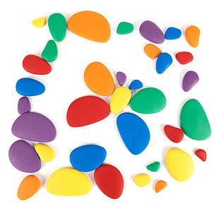 Construcción de piedras de colores