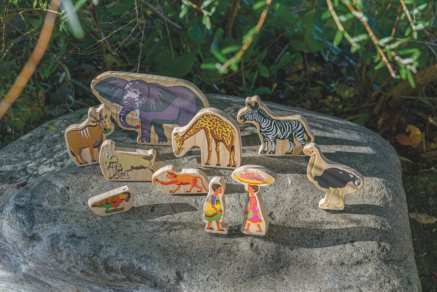 Figuras de Madera Animales y Personajes de África 6