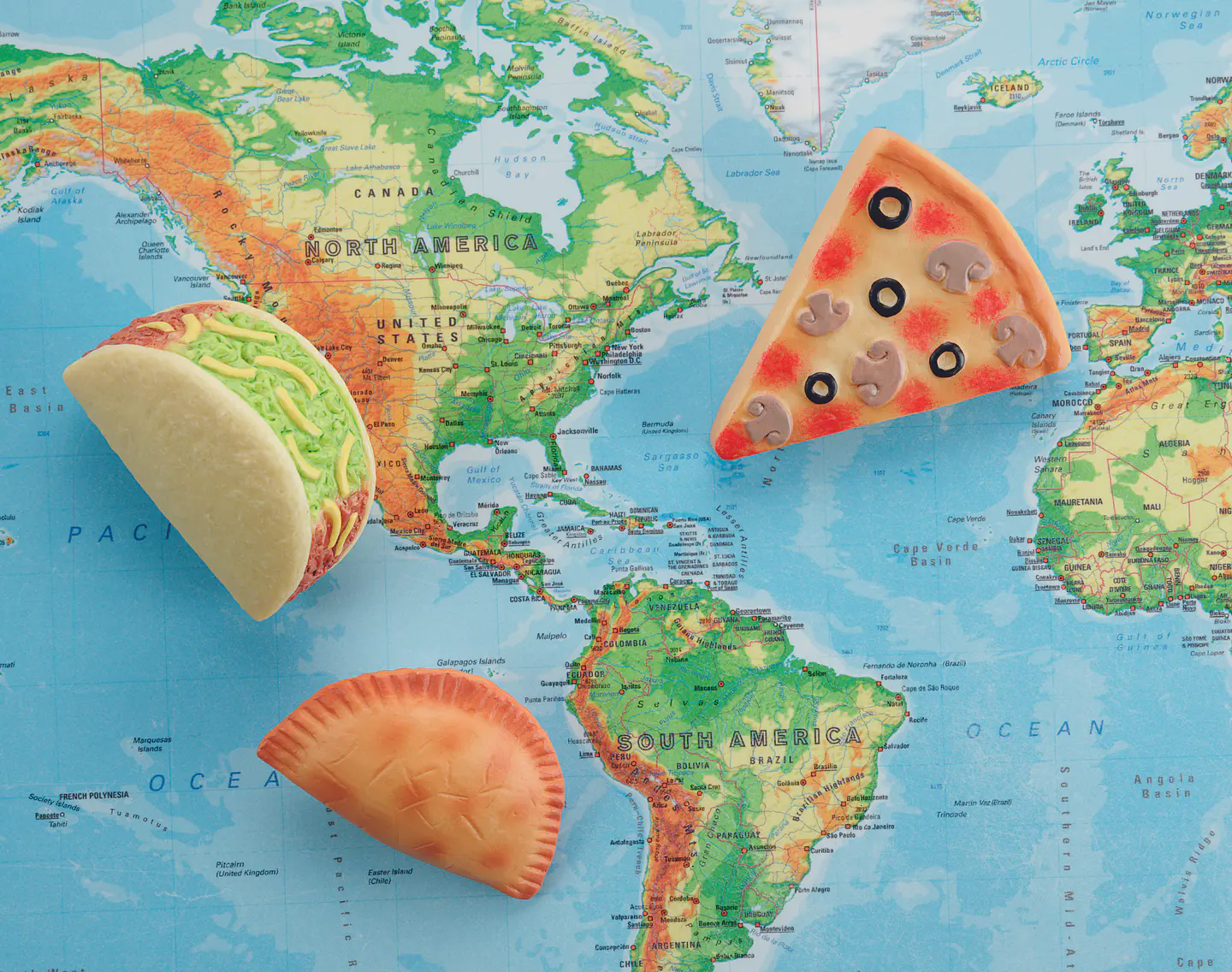 Piedras sensoriales - Alimentos del mundo 6