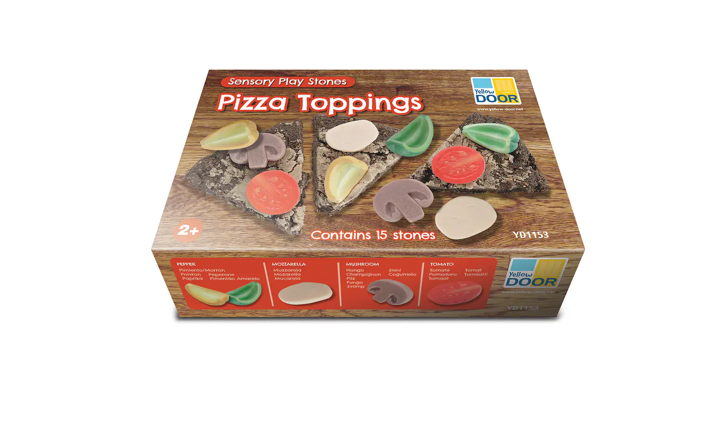 Piedras sensoriales - Trozos de Pizza 6