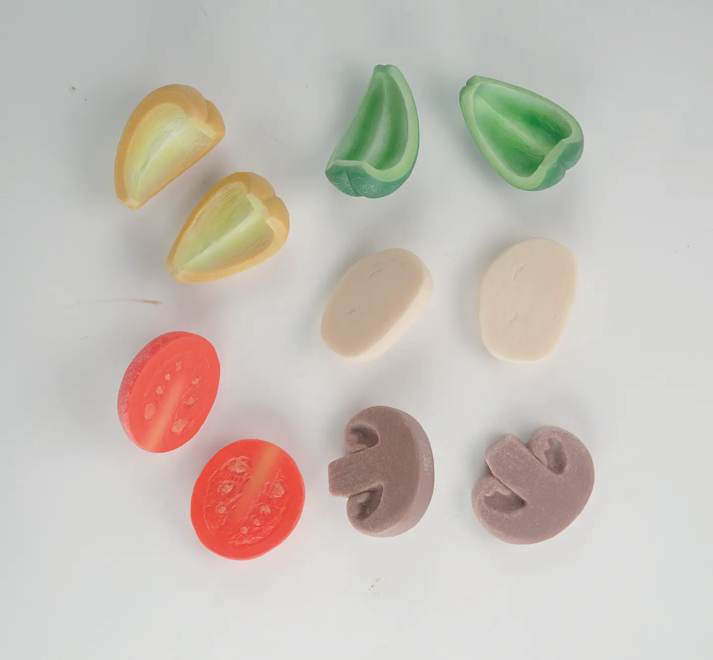 Piedras sensoriales - Trozos de Pizza 17