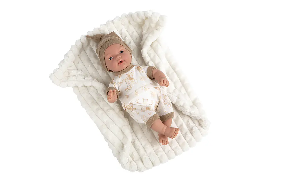 Muñeco 28 cm Hanne llorón ropa café 1