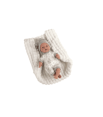 Muñeco 28 cm Hanne llorón ropa gris