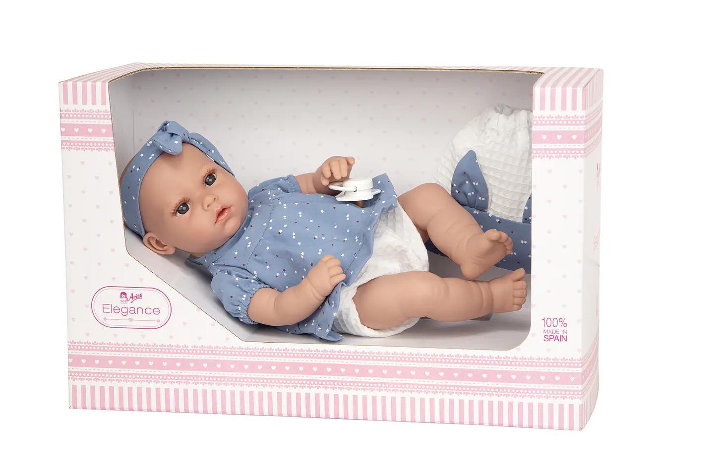 Muñeca 33 cm Nia con pañuelo Azul 3