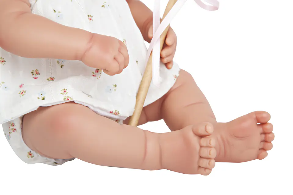 Muñeca 42 cm Salma flores rosa 4