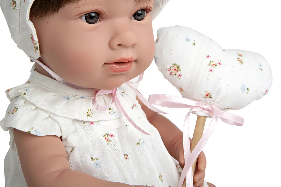 Muñeca 42 cm Salma flores rosa 5
