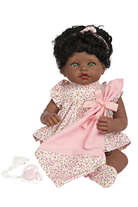 Muñeca 45 cm Saira morena ojos verdes