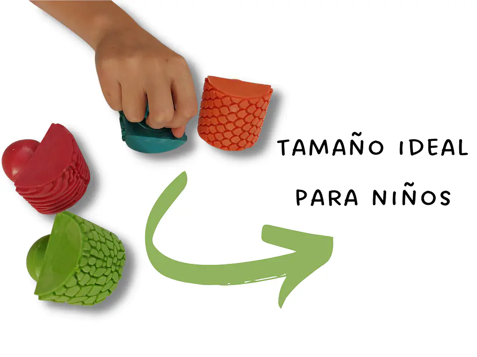 Set de 4 timbres de goma con mango Edukim  2