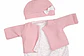 Body con chaleco y gorro Rosa 40 cm - Miniatura 1