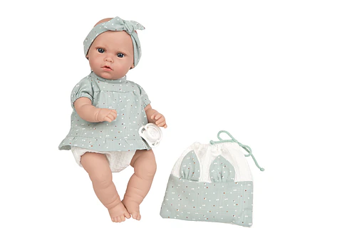 Muñeca 33 cm Nia con pañuelo Gris
