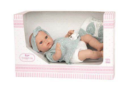 Muñeca 33 cm Nia con pañuelo Gris