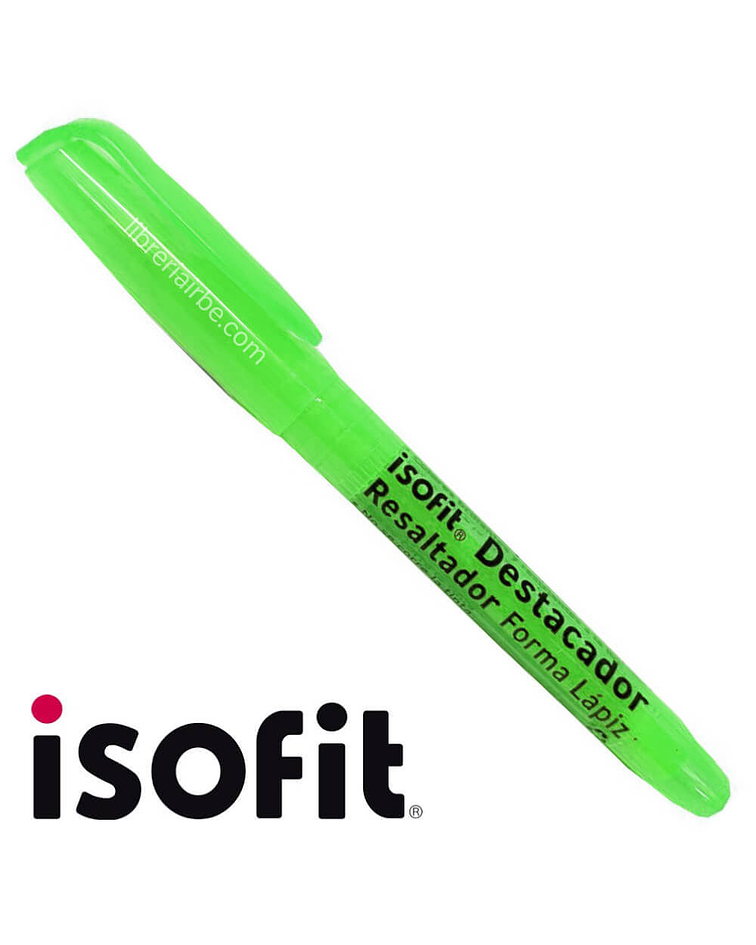 DESTACADOR FORMA LAPIZ ISOFIT VERDE