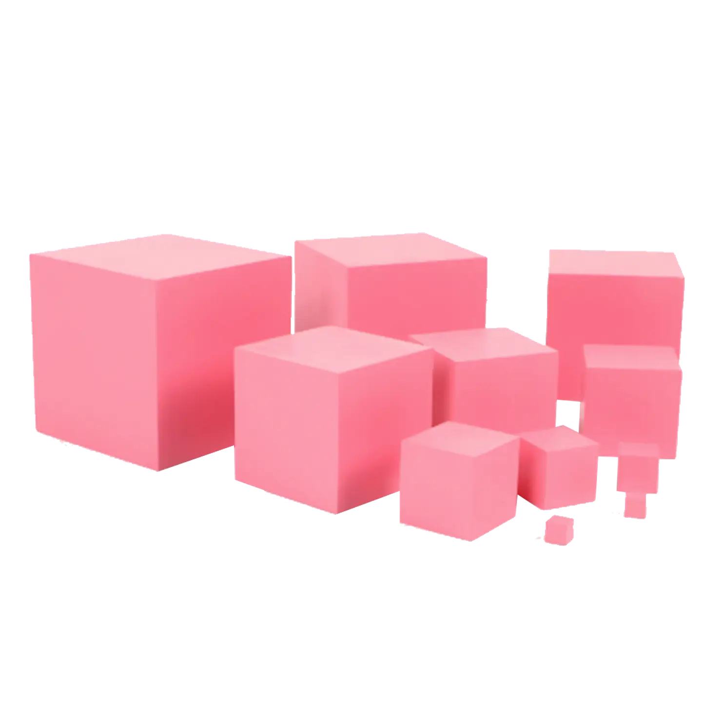 Torre de Bloques Rosados Montessori 1