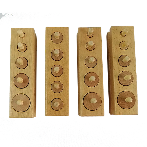 Cilindros de encaje de madera 4 unidades