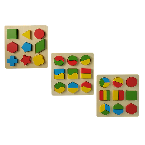 Set de 3 Encajes de figuras geométricas