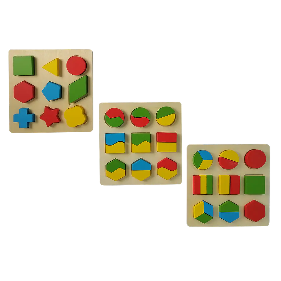 Set de 3 Encajes de figuras geométricas 1