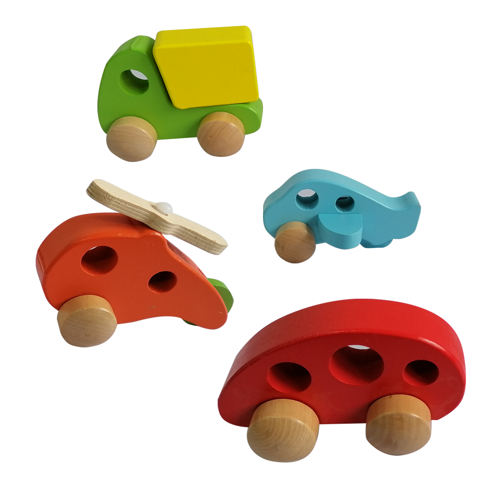 Set de 4 transportes de madera