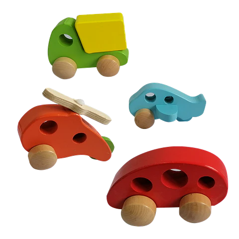 Set de 4 transportes de madera