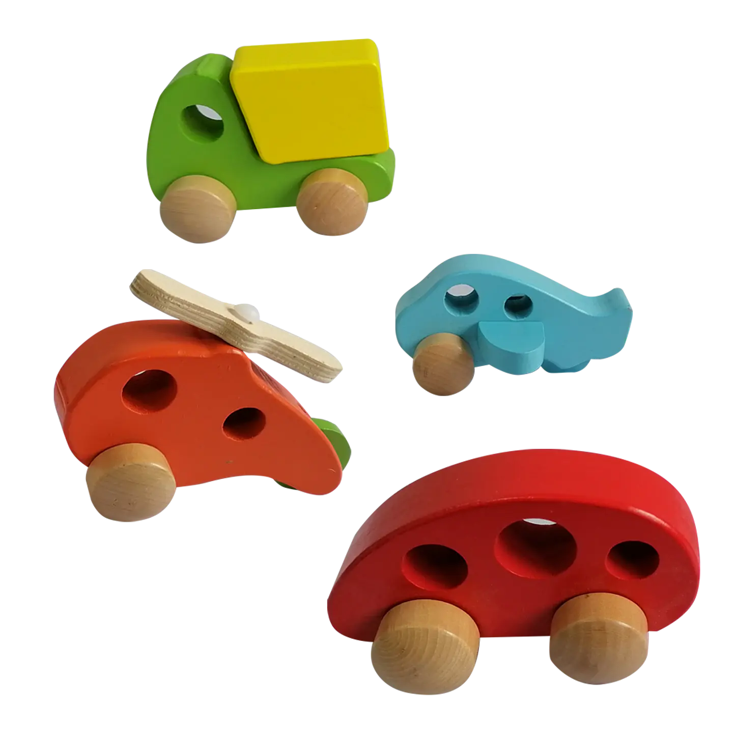 Set de 4 transportes de madera 1