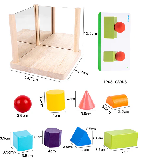 Construcción con espejo Montessori