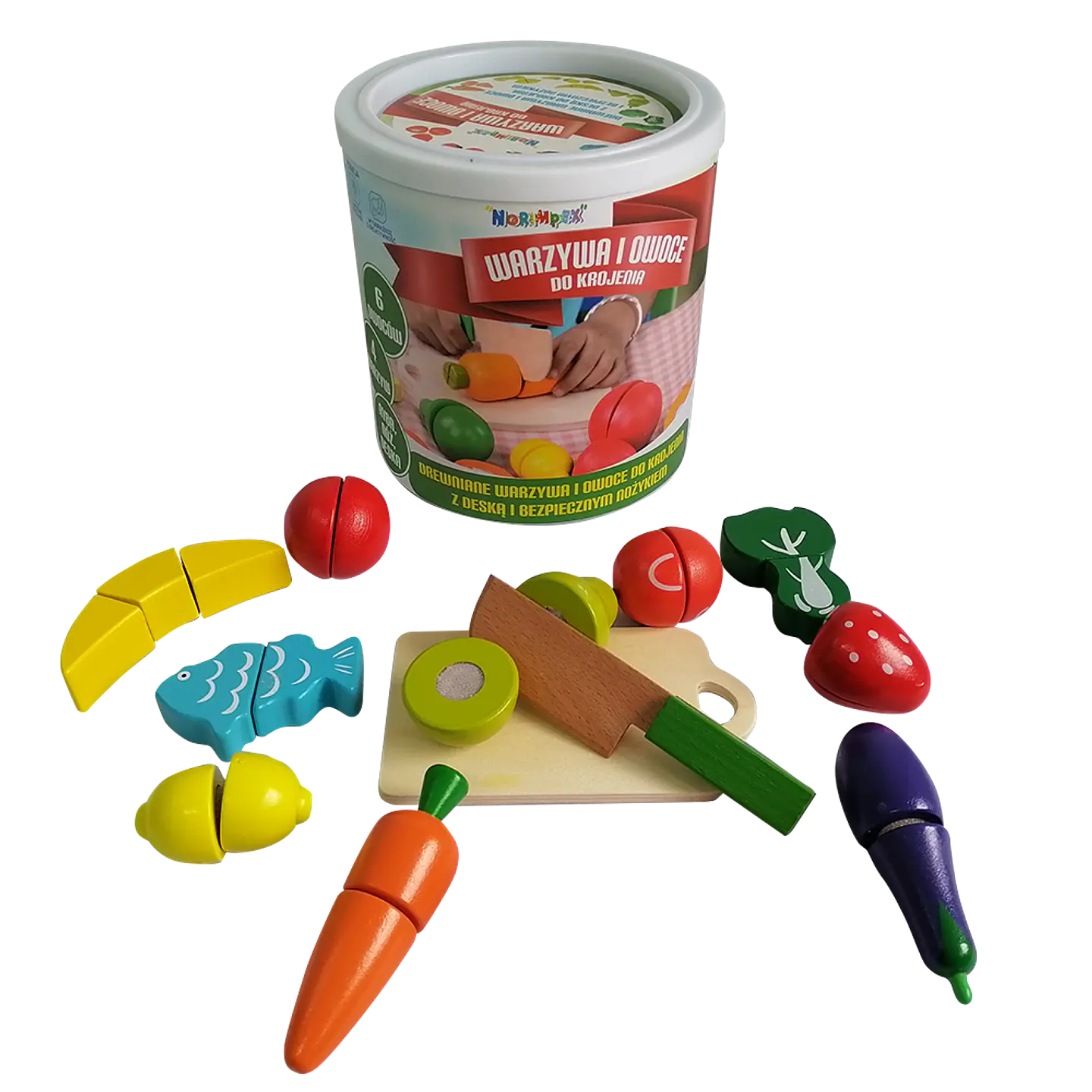 Balde con fruta para cortar 1
