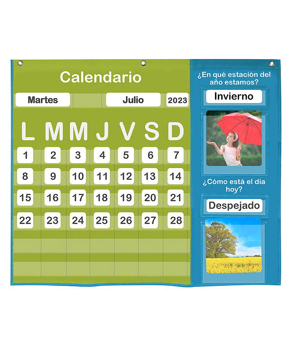 Panel de aprendizaje Calendario Meteorológico