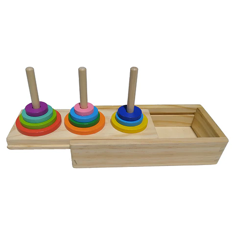 Set de Vástagos y Argollas de Madera 