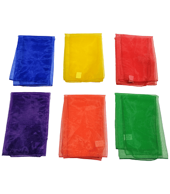 Set de 12 Pañuelos Colores (Tela Transparente)