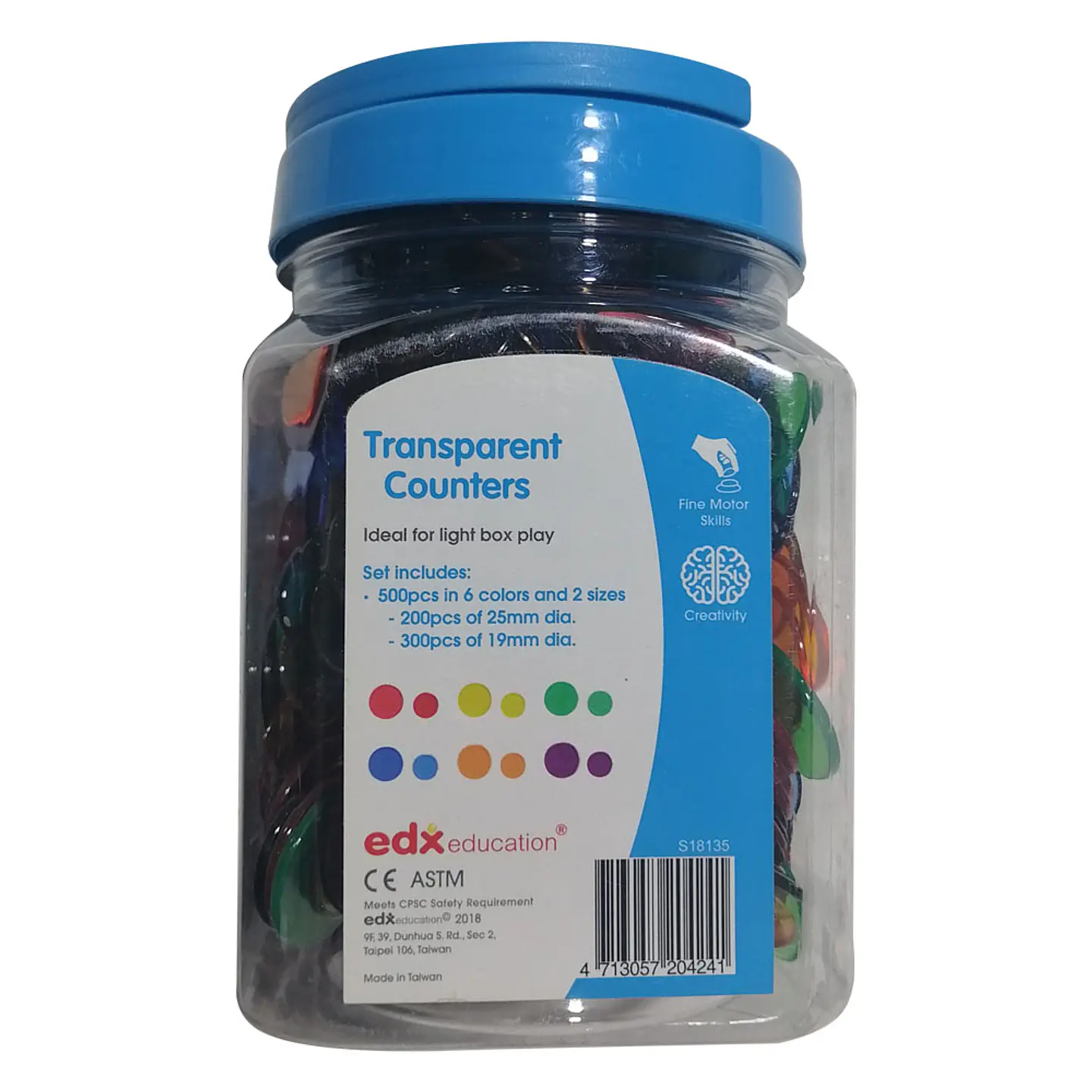 Fichas redondas de Colores semitransparentes 500 Pcs 1