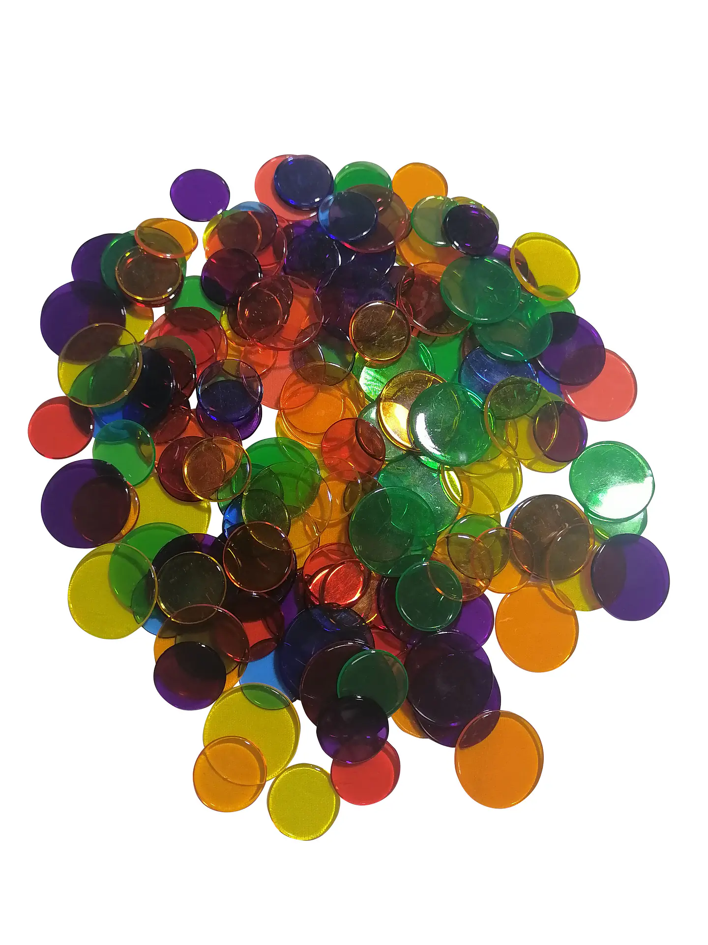 Fichas redondas de Colores semitransparentes 500 Pcs 2