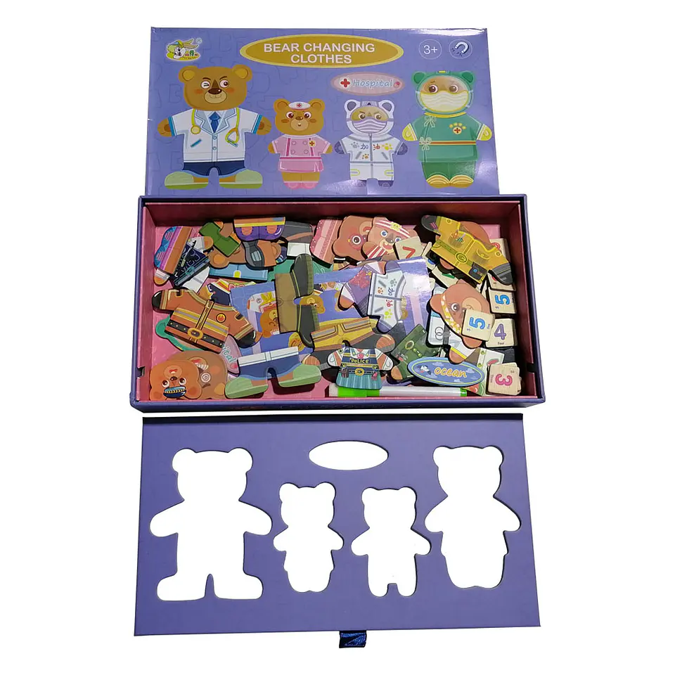 Familia Oso Cambiándose de Ropa 1