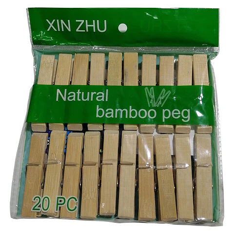 Perros de Ropa Bamboo 20 Pcs
